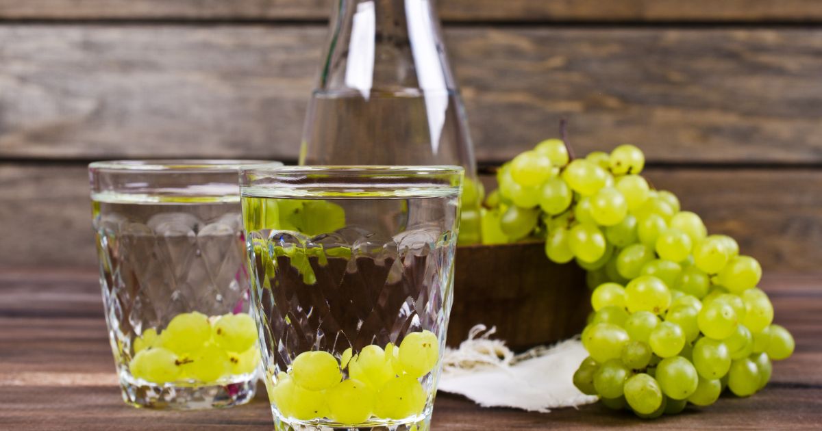 Dessert Drink Made from Frozen Grapes